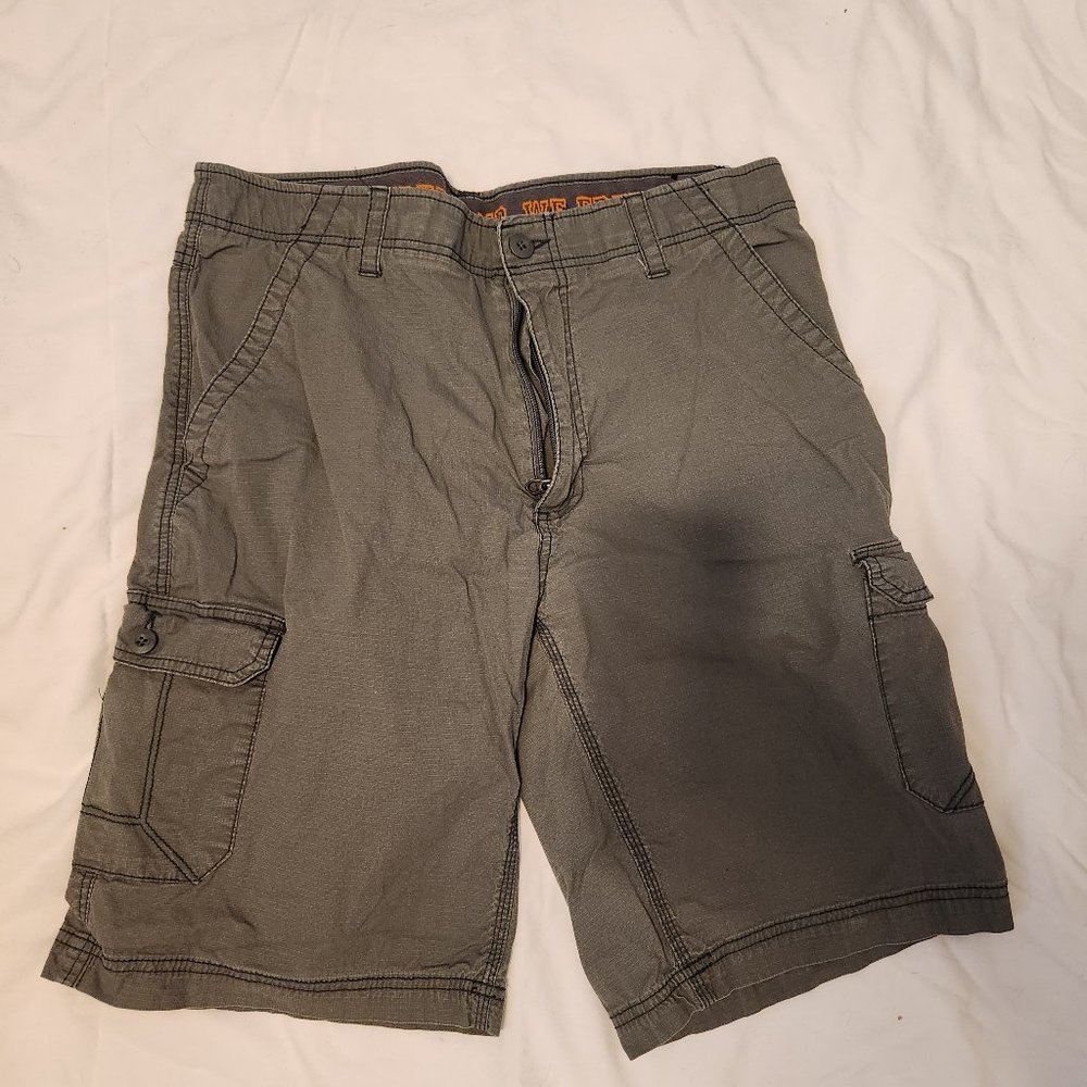 Wear First Mens Brown Cargo Shorts Size 36
